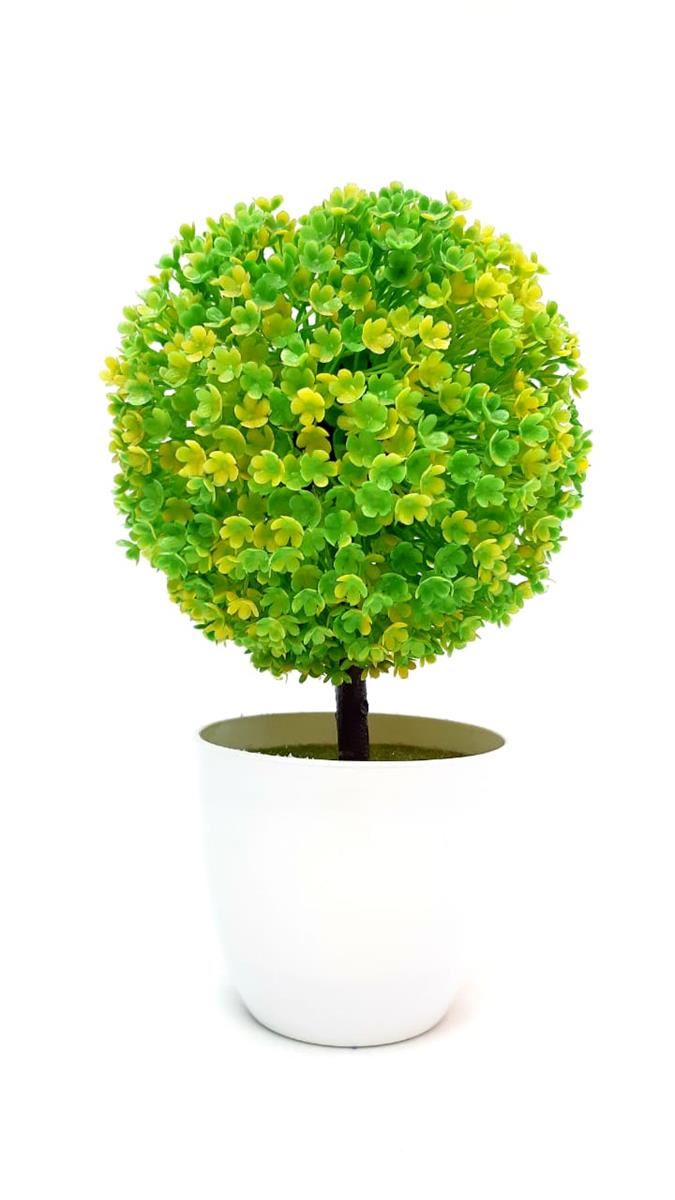 ARBOLITO CON MACETA 24CM. 4 COLORES: VERDE. AMARILLO. LILA. VIOLETA